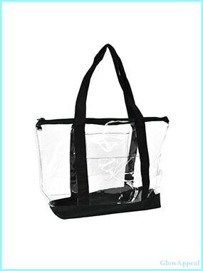 Clear PVC Tote Shoulder Bag Work Shopping Handbag Security Bag Women's